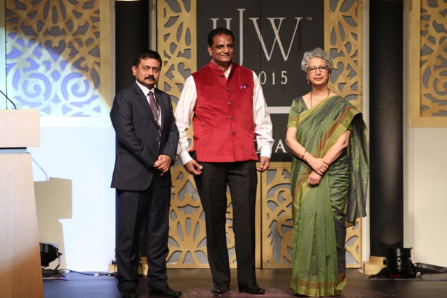 Mr. Sabyasachi Ray, Mr. Vipul Shah and Ms. Rita Teaotia at IIJW 2015.jpg